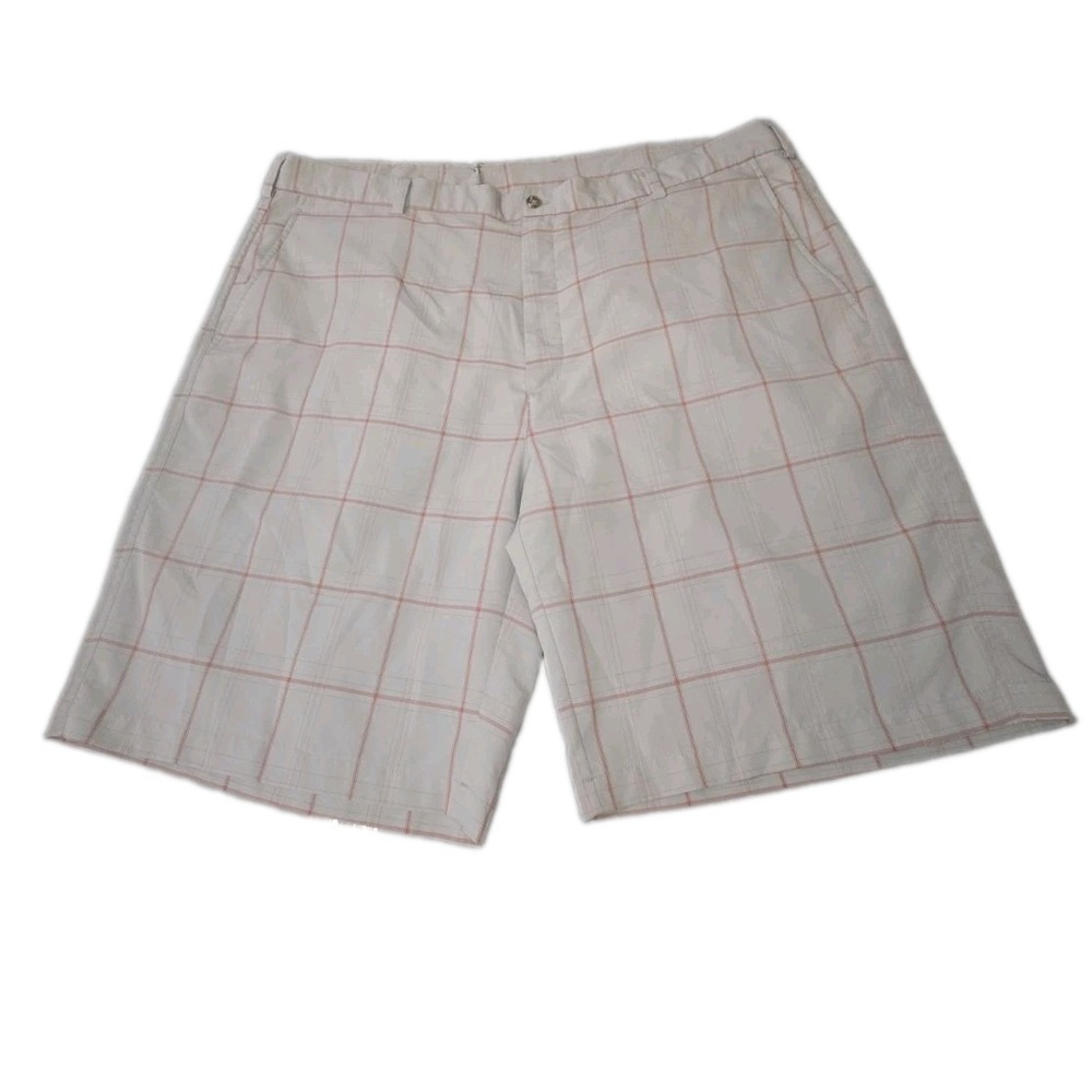 PING Mens Golf Shorts Size 44 Gray Red Plaid Lightweight Casual Performance